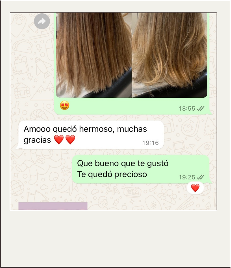 Clienta: Amooo quedó hermoso