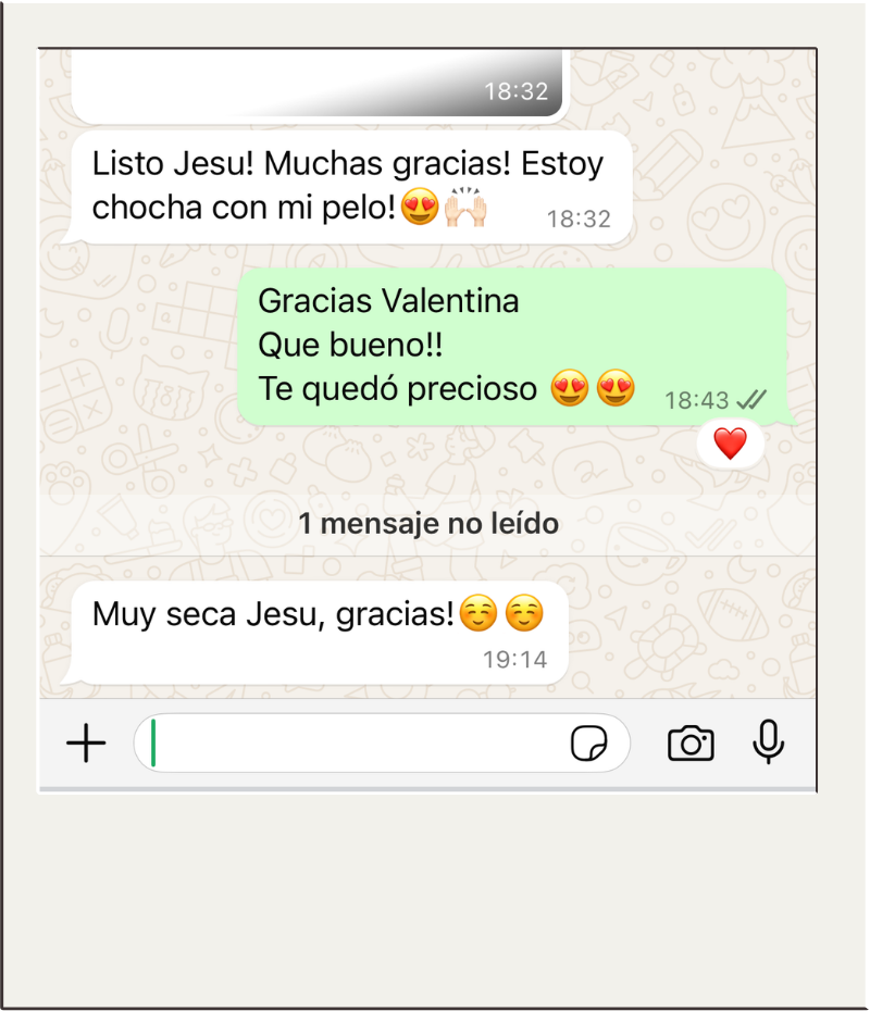 Clienta: En la casa me piropearon
